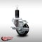 Service Caster 3'' SS Black Poly Swivel 1-1/4'' Expanding Stem Caster with Brake SCC-SSEX20S314-PPUB-BLK-TLB-114 - alternate 3